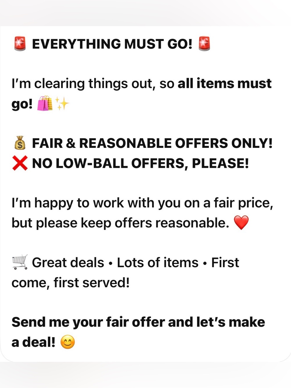 Closet Clean Out - 3 days only!!